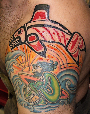 surf tattoo